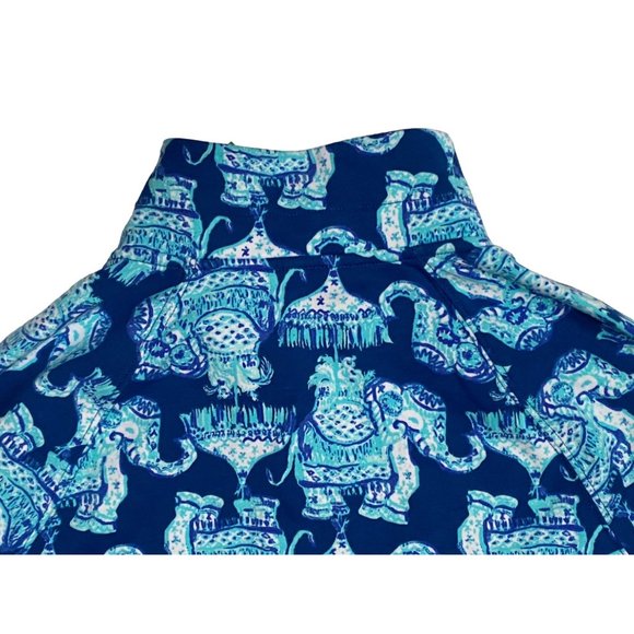 Lilly Pulitzer Women's Small 1/2 Zip Skipper Popover Deep Indigo Joy Ride NWT - Picture 8 of 13